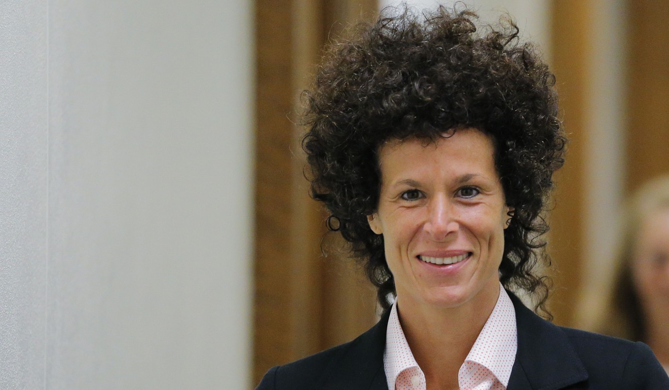 Accuser Andrea Constand departs the courtroom during the fifth day of deliberations in Bill Cosby's sexual assault trial at the Montgomery County Courthouse on June 16, 2017 in Norristown, Pennsylvania. She accused Cosby of drugging her and then sexually assaulting her. Photo: AFP