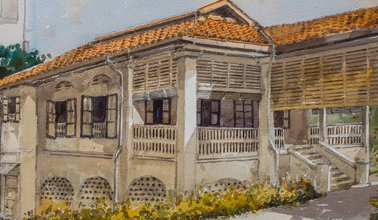 A portrait of the Lee family home by the Singaporean artist Ong Kim Seng, as shown on Lee Wei Ling’s Facebook page. Image: Facebook