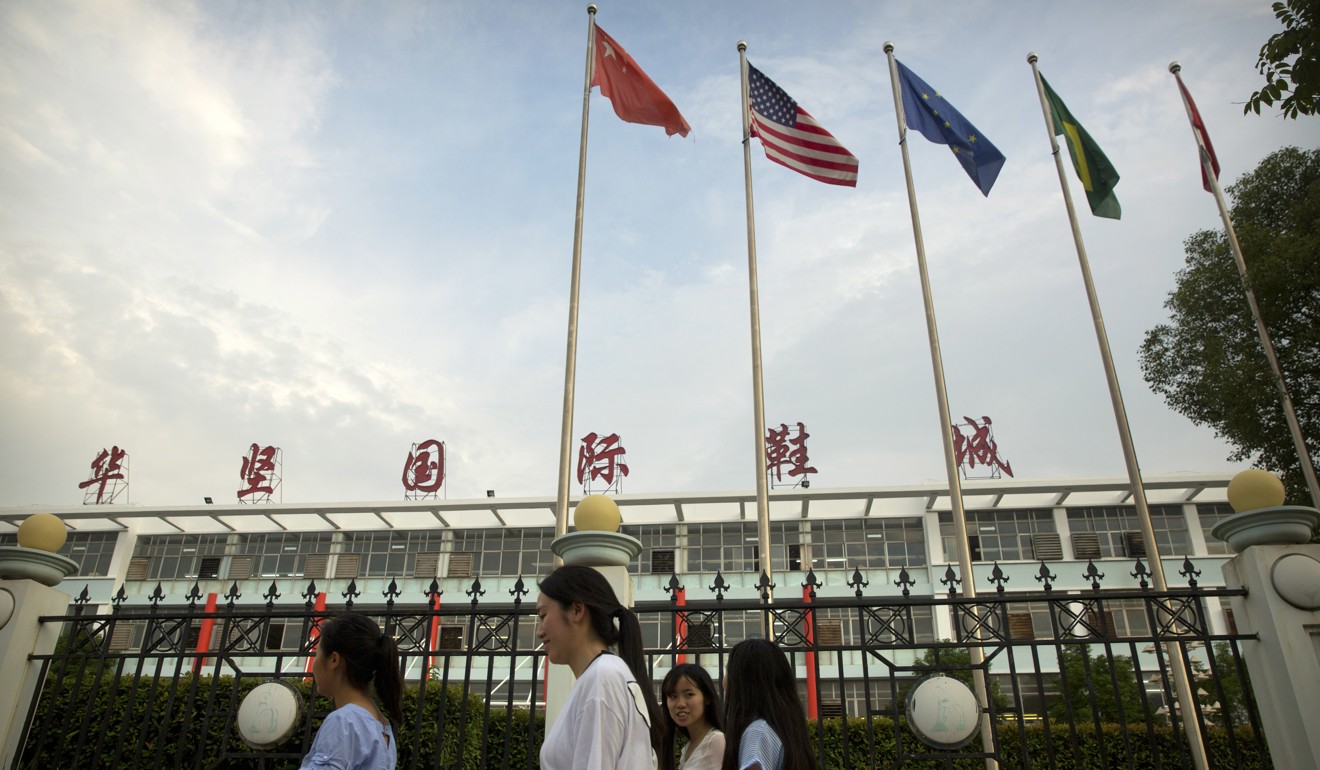 A Huajian Group shoe factory in Ganzhou in Jiangxi province. Photo: Associated Press