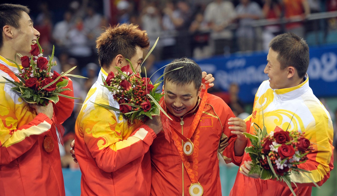 National players had a very strong bond with Liu Guoliang (second from right). Photo: AFP