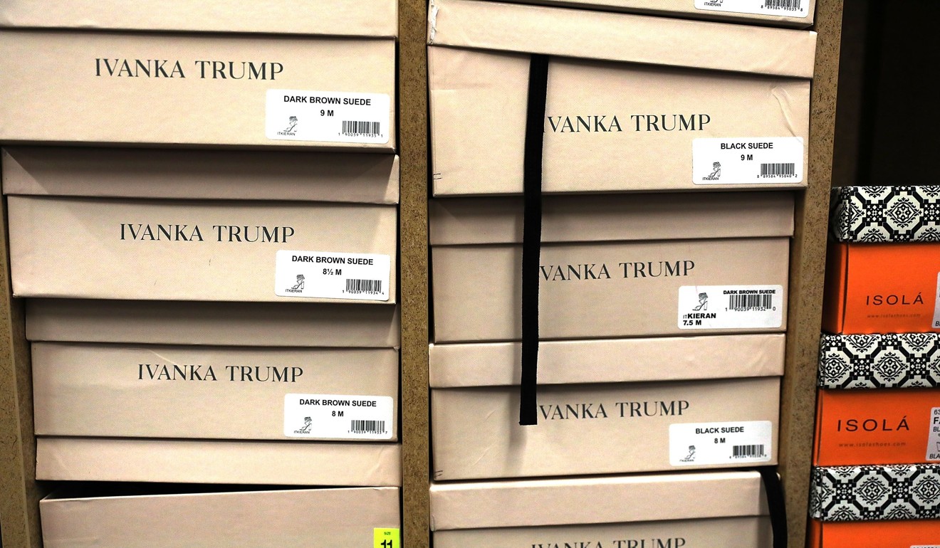 Women's shoes by the Ivanka Trump fashion brand sit for sale at a Manhattan retailer. Photo: AFP