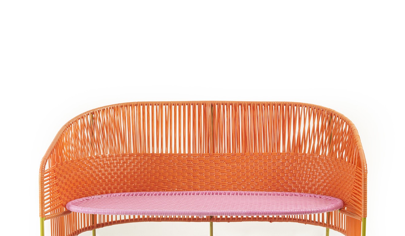 Sebastian Herkner collaborated with Ames on Caribe outdoor furniture inspired by traditional Colombian weaving. Photo: courtesy of Sebastian Herkner