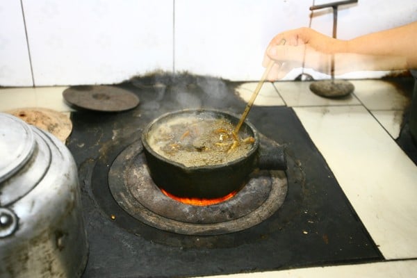 A pot of Chinese herbal medicine on the boil in a village house in Gansu province. Photo: SCMP handout