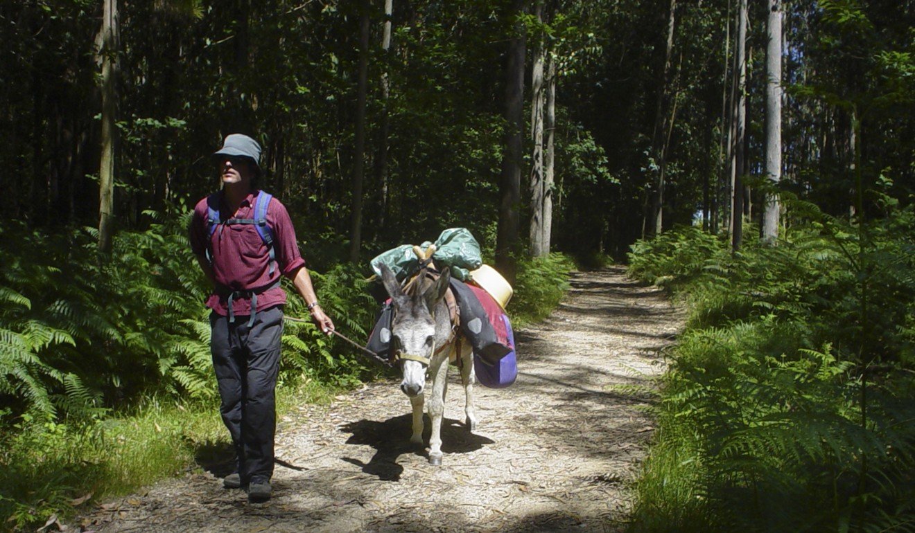 Tim Moore doing the Camino de Santiago pilgrimage route in Spain in 2004. Photo: Courtesy of Tim Moore
