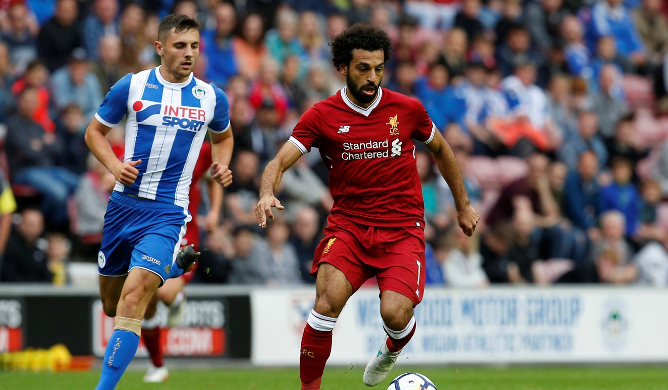 New signing Mohamed Salah scored for Liverpool against Wigan. Photo: Reuters/Craig Brough