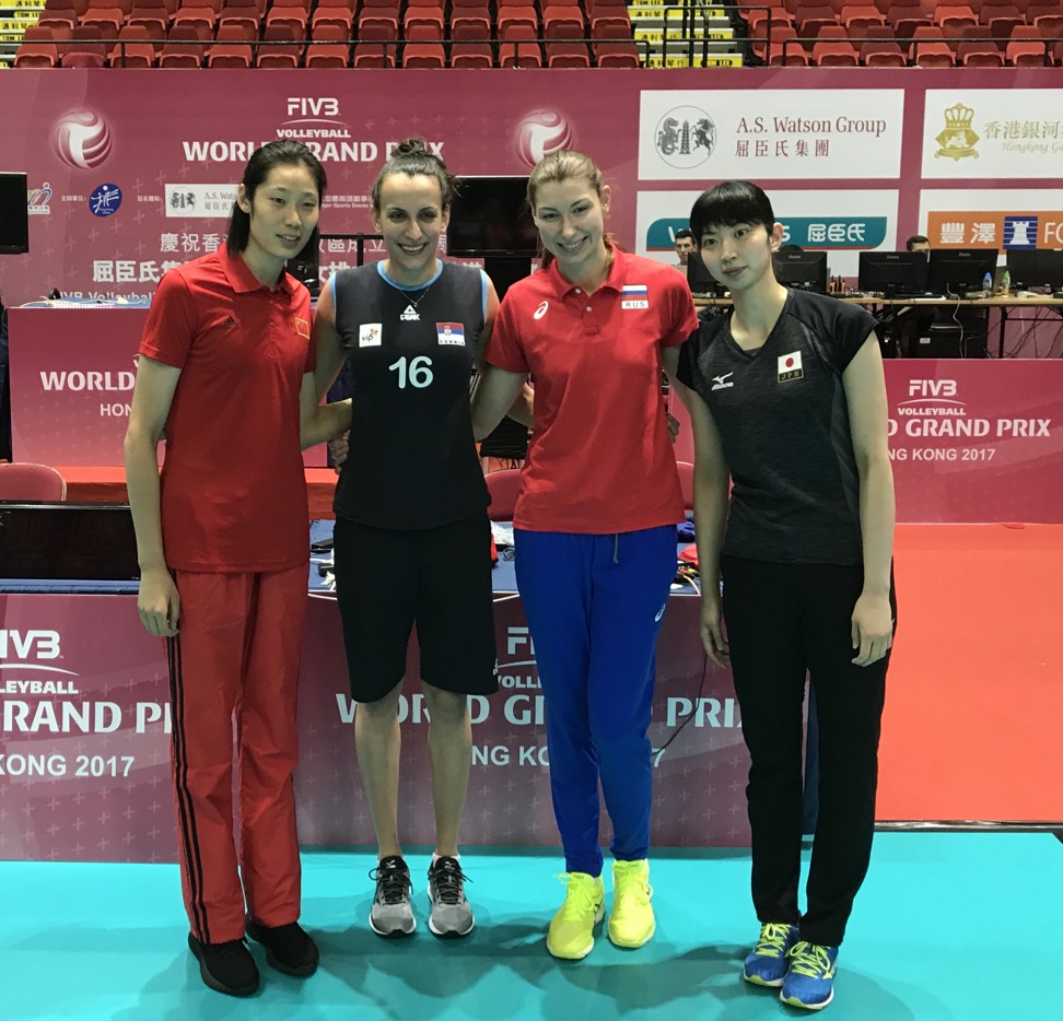 (Left to right): Zhu Ting (China), Milena Rasic (Serbia), Irina Zaryazhko (Russia) and Nana Iwasaka (Japan). Photo: Chan Kin-wa