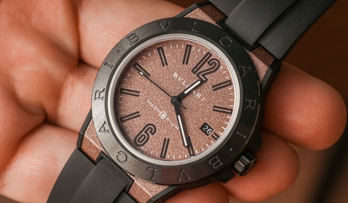 Bulgari’s Diagono Magnesium watch.