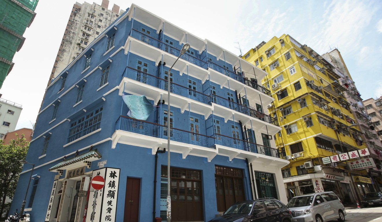 The renovated Blue House and Yellow House in Wan Chai. Photo: Edmond So