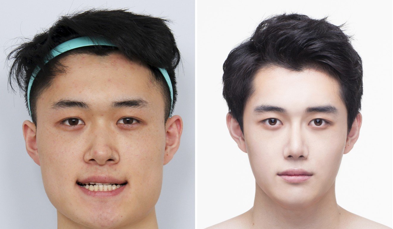 asians-koreans-before-and-after-makeup-wavy-haircut