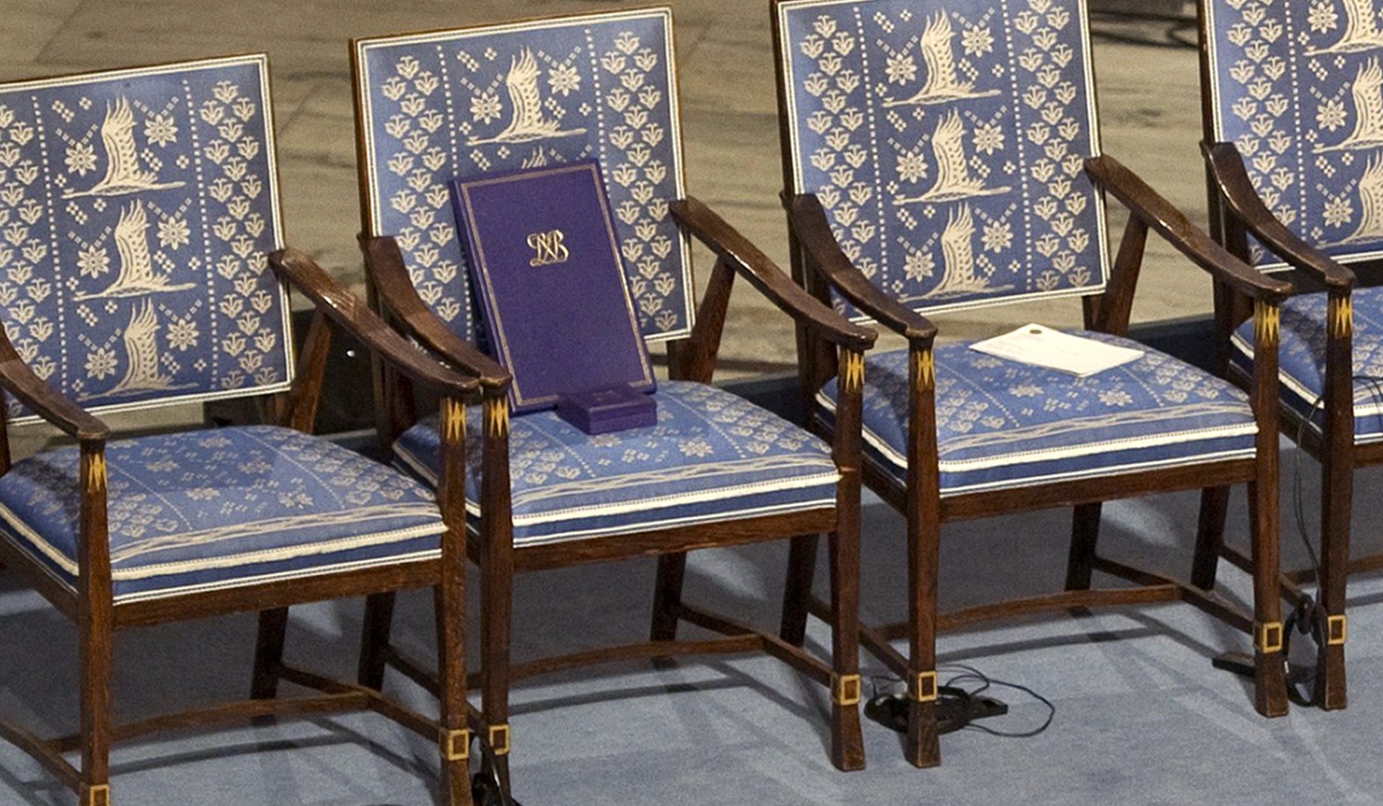 The Nobel Peace Prize medal and diploma meant for Chinese dissident Liu Xiaobo sit on an empty chair that he would have occupied, during the awards ceremony in Oslo in December 2010. Liu was at the time serving an 11-year prison term for inciting subversion of state power. Photo: AFP