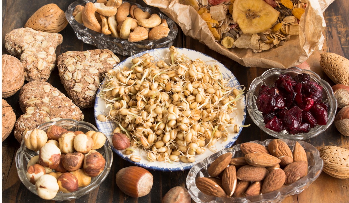 Experts say that vegans must get their protein from a variety of sources, such as nuts and whole grains, in order to maintain a balanced diet. Photo: Alamy