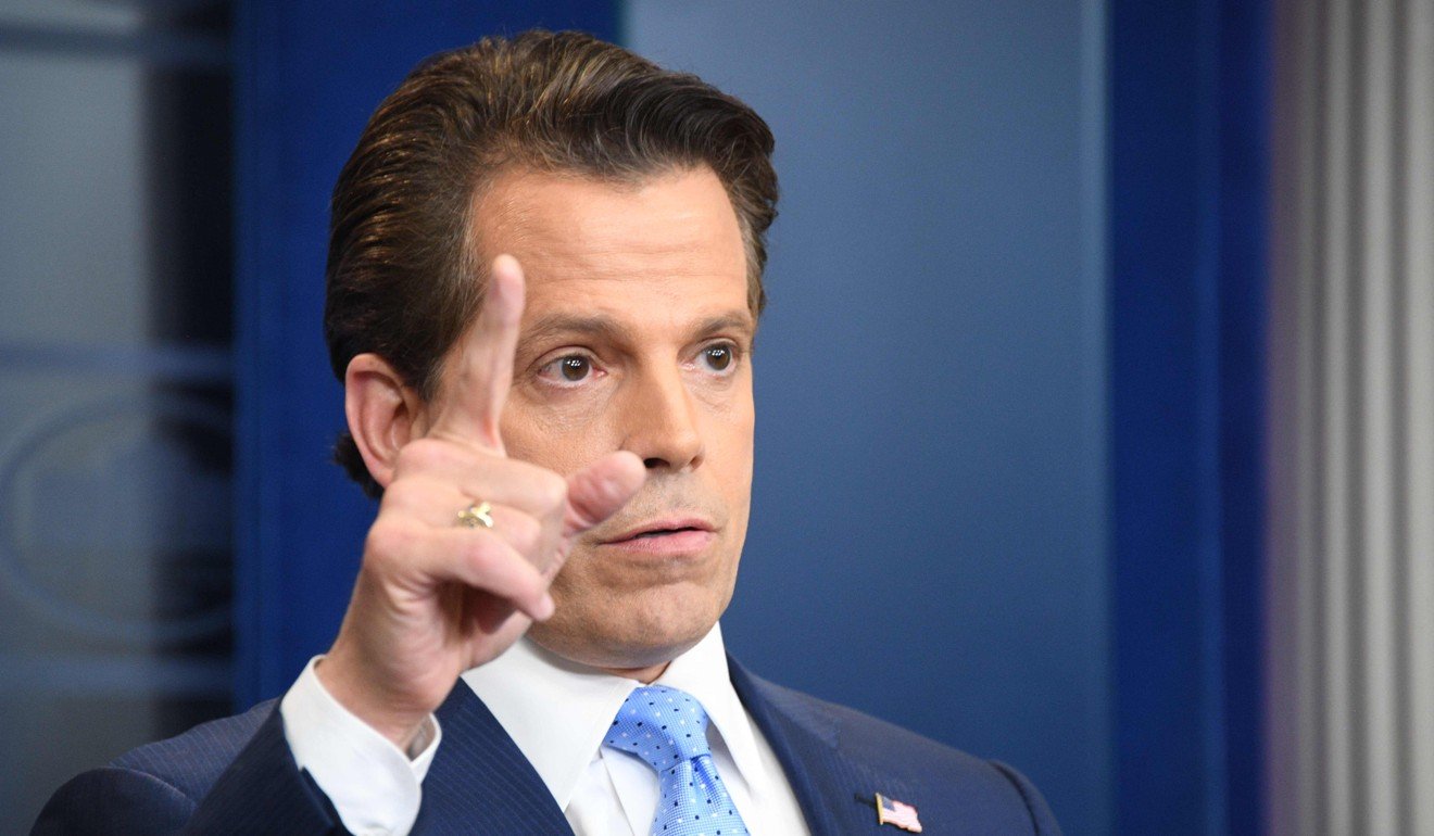 This file photo taken on July 21, 2017 shows Anthony Scaramucci during a press briefing at the White House. Photo: AFP