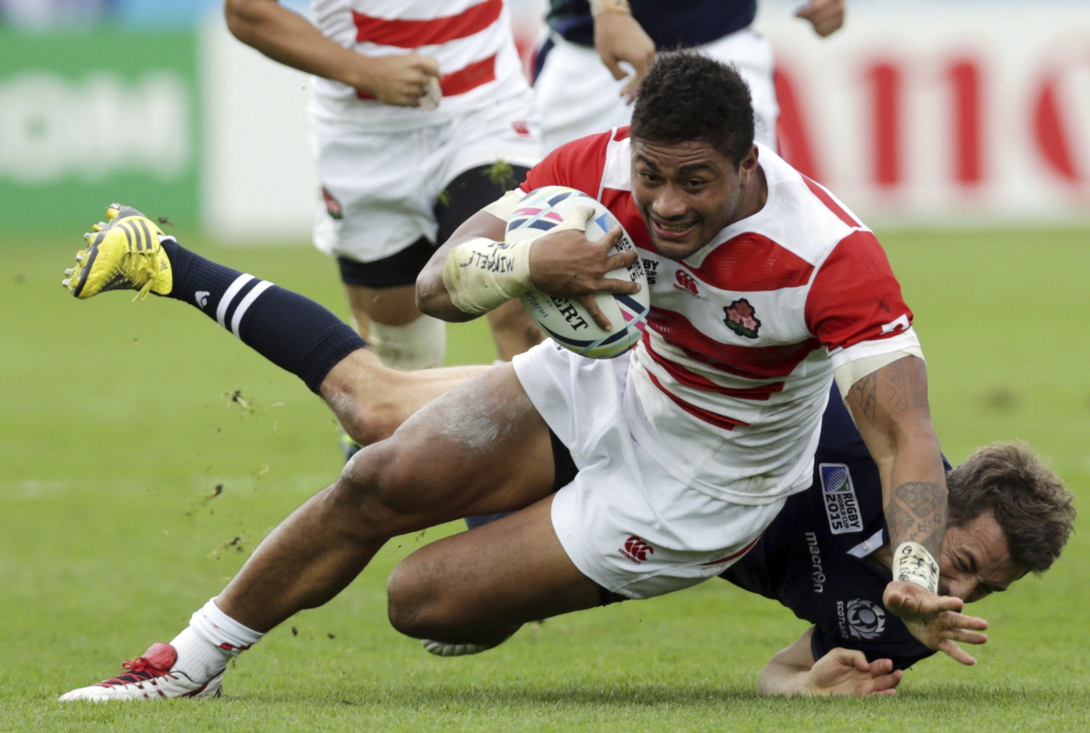 Japan's Amanaki Mafi in action at the World Cup. Photo: AP