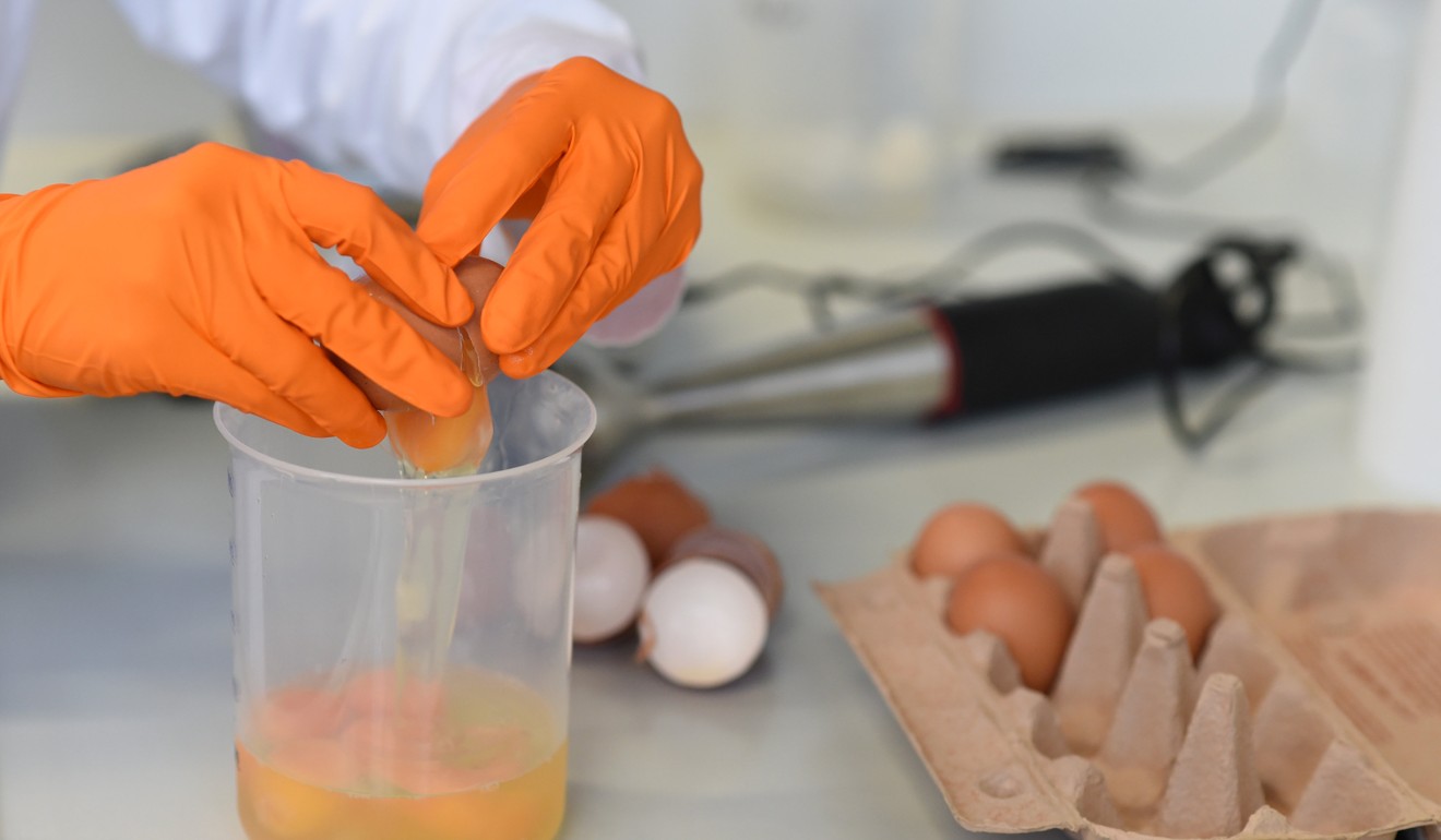A laboratory technician of the Bavarian State Office of Health and Food Safety checks eggs for the harmful insecticide fipronil in a laboratory in Erlangen, Germany. Photo: Reuters