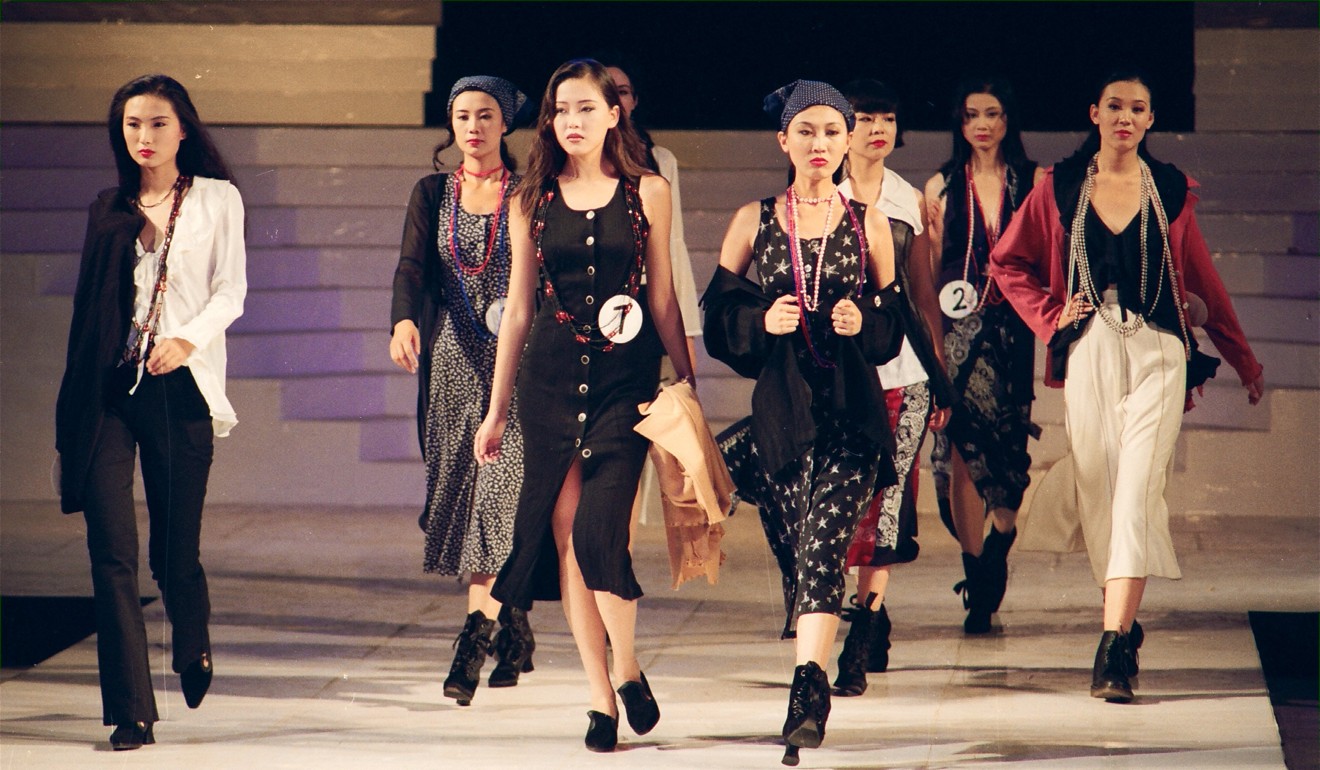 Chinese models catwalking at a fashion model contest in China. Photo: SCMP