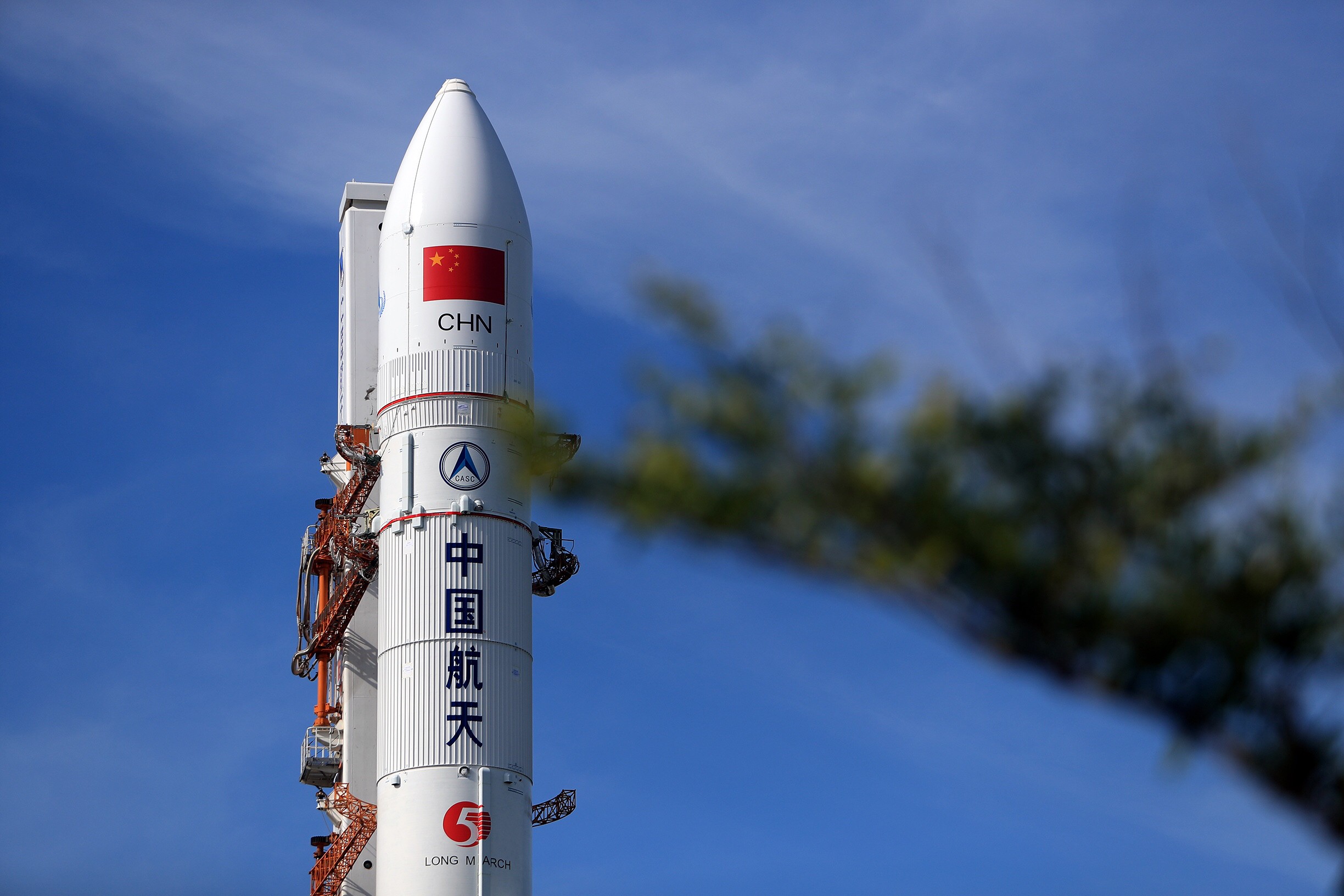 The Long March-5 Y2 carrier rocket, seen at the Wenchang Space Launch Centre in Hainan province in June, was set to carry a communication satellite into space. China sees space warfare as its best chance to directly compete with the US militarily. Photo: Xinhua