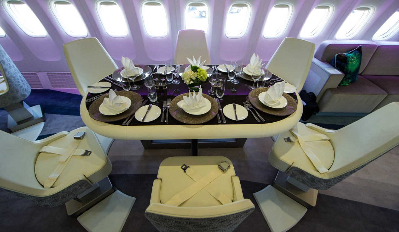 The Social Lounge on Crystal Cruises' brand new Boeing 777. Photo: TNS