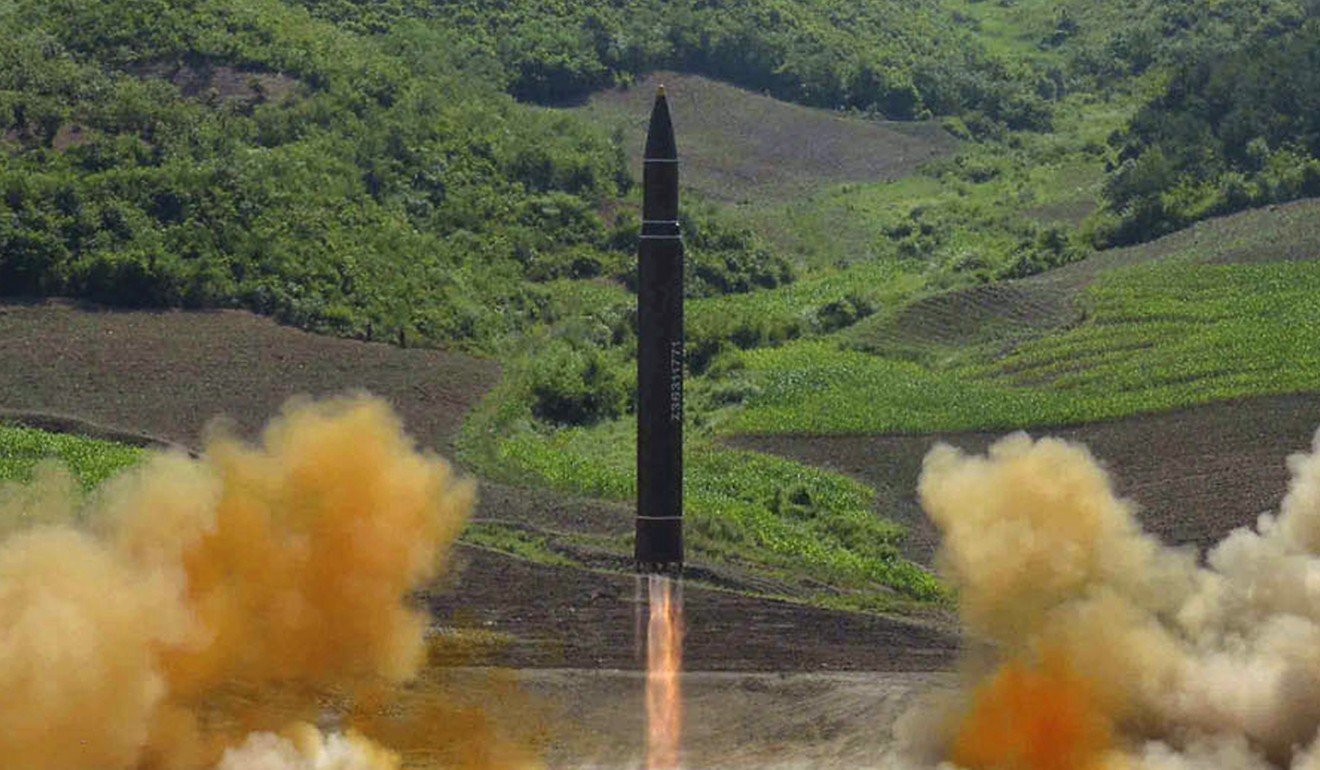 North Korea test-launches a Hwasong-14 intercontinental ballistic missile. File photo: AP