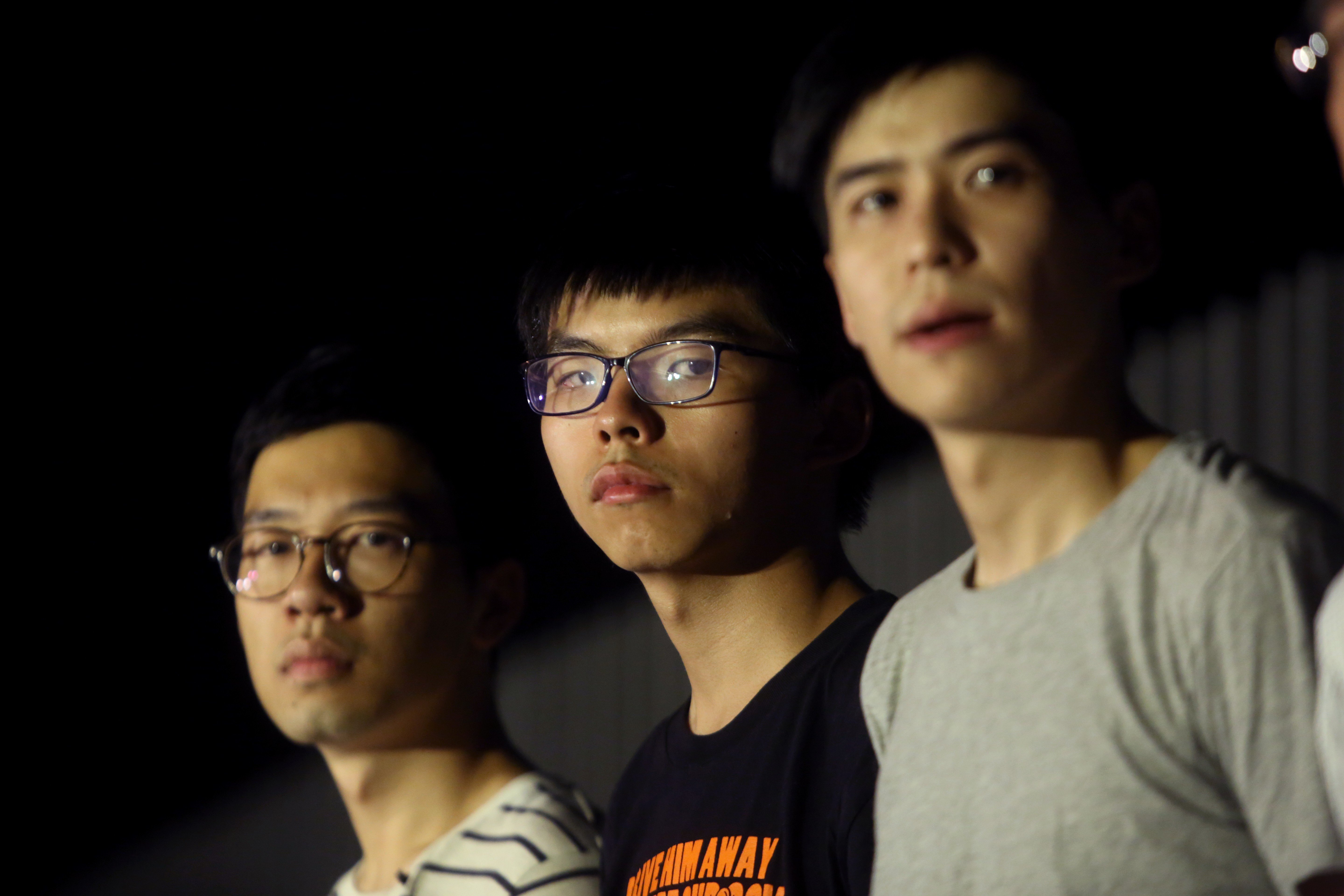 Ben Bland’s book includes interviews with Nathan Law (left), Joshua Wong (centre) and Lester Shum, as well as “super tutors” and artists. Photo: Sam Tsang