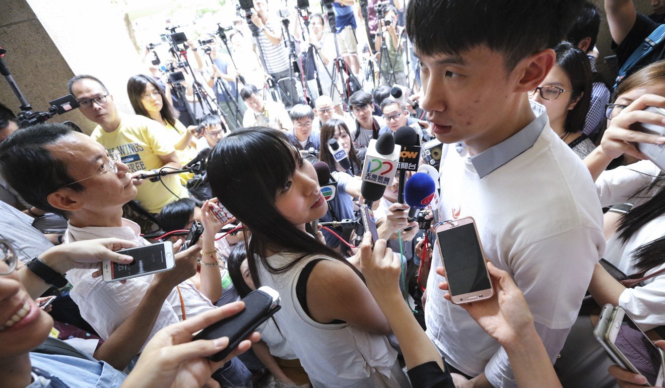 Yau Wai-ching and Baggio Leung revealed they had been left with a HK$12 million legal bill. Photo: Felix Wong