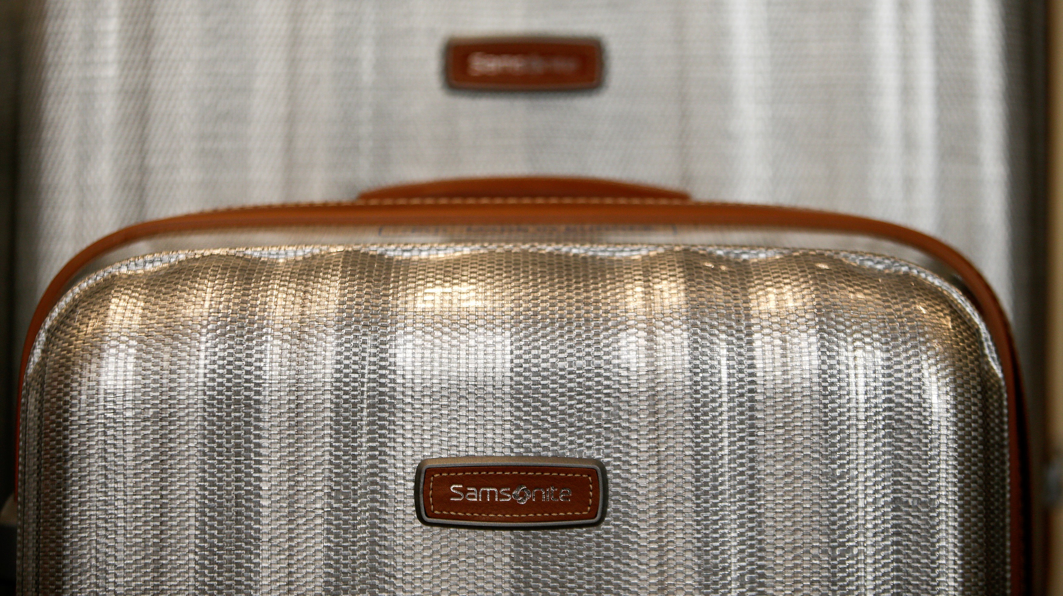A detail of a Samsonite bag is seen in a shop in downtown Rome, Italy. Photo: Reuters