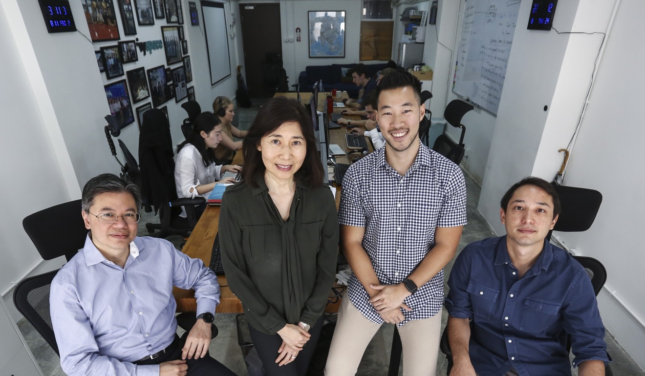 From left: IvySpace chief executive Terence Wong, founding partner Caroline Hsiao Van, and co-founders Christopher Chau and Timothy Amson Kau. Photo: Jonathan Wong