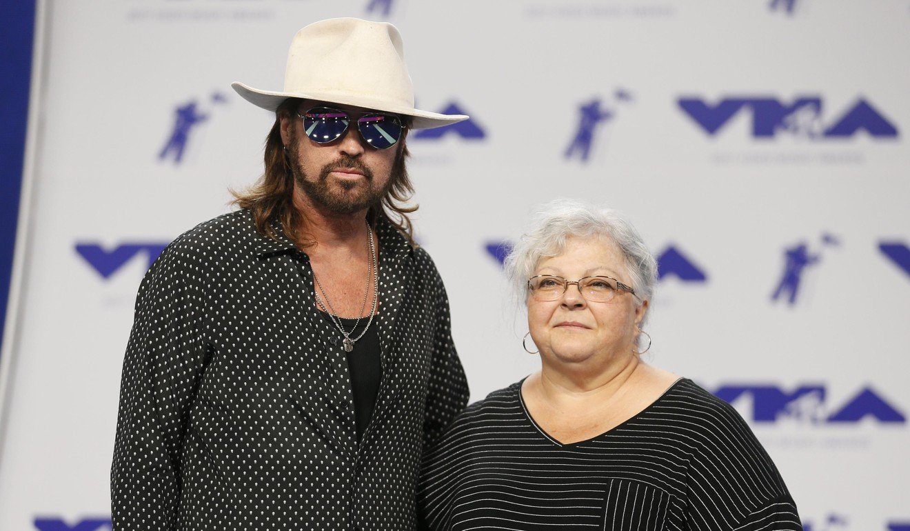 Billy Ray Cyrus and the mother of Heather Heyer, Susan Bro, at the 2017 MTV Video Music Awards. Photo: REUTERS