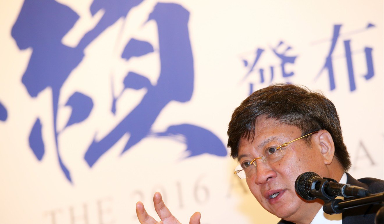 Sunac China Holdings chairman Sun Hongbin. The stock surged 10 per cent on Wednesday. Photo: