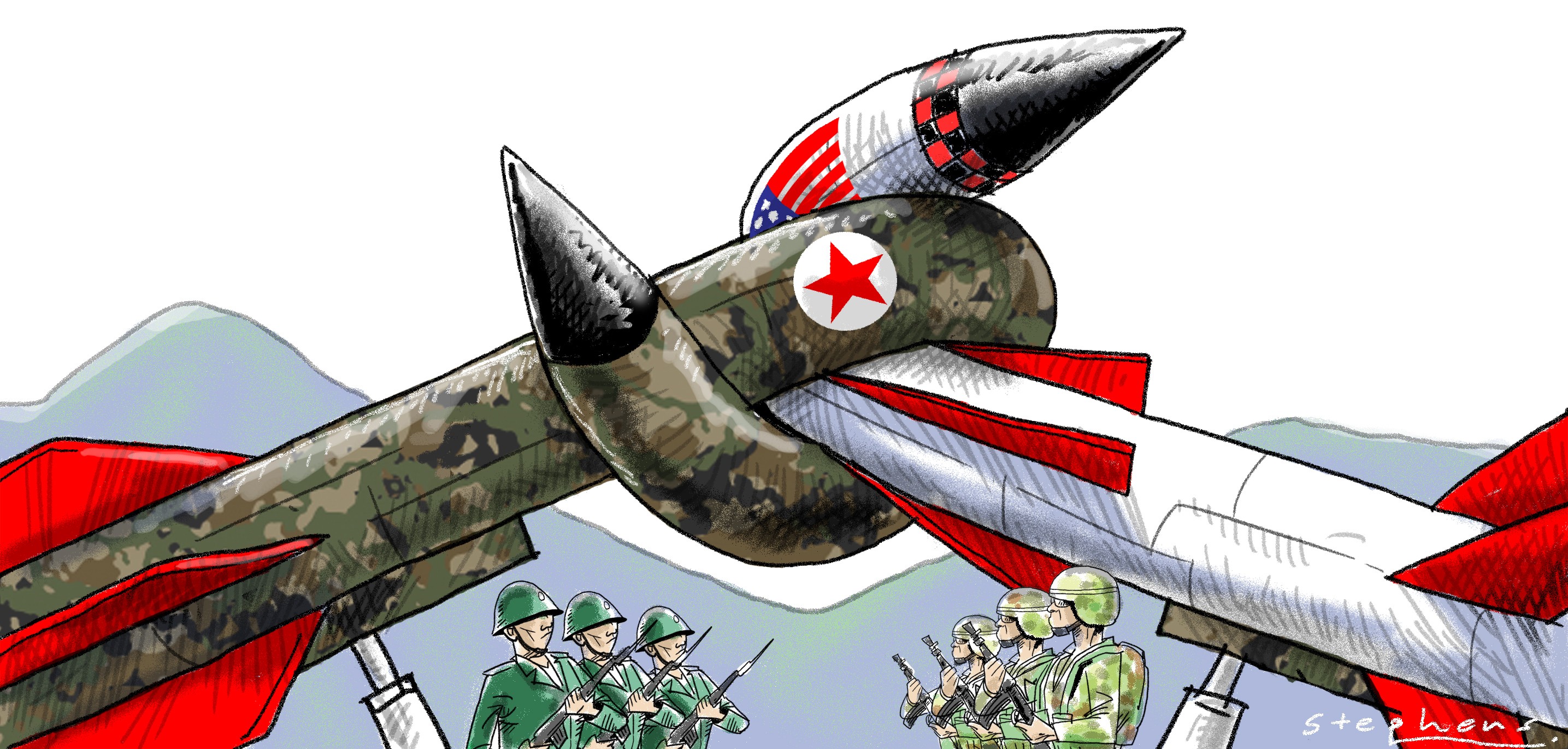 Attempting to denuclearise the Korean peninsula by force would result in a level of carnage that the world has not seen since the second world war. Illustration: Craig Stephens