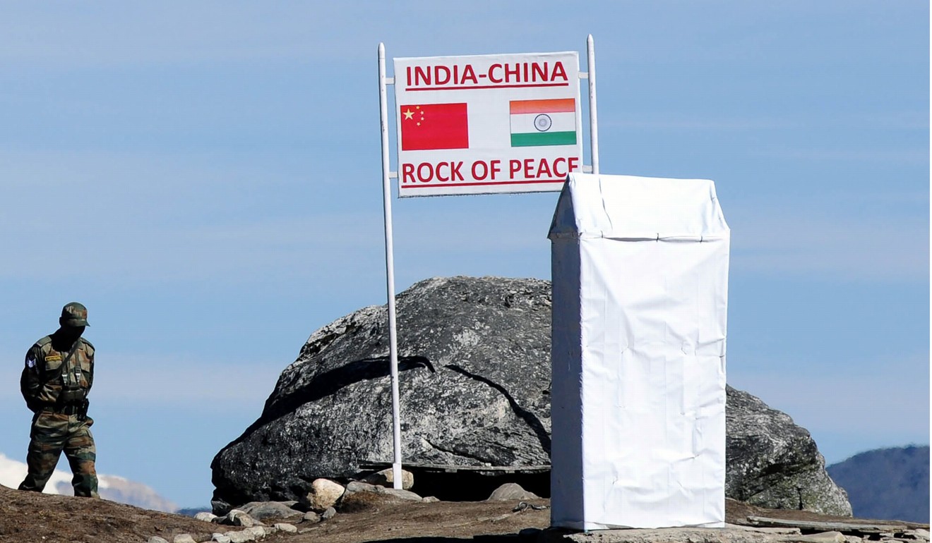 An Indian soldier at Bumla Pass on the India-China border in Arunachal Pradesh. Photo: AFP