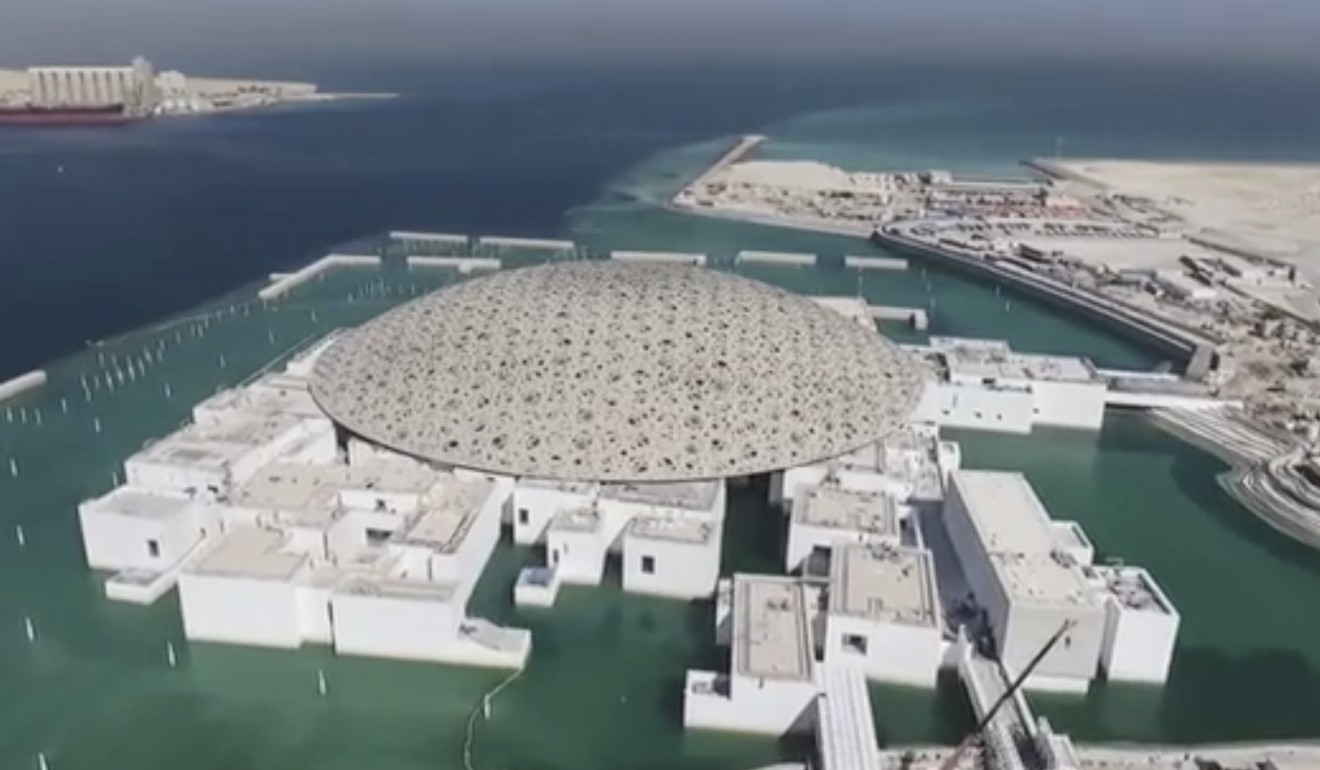 The Louvre Abu Dhabi is situated on an island where a branch of the Guggenheim and another museum will also stand. Photo: courtesy of The Louvre Abu Dhabi