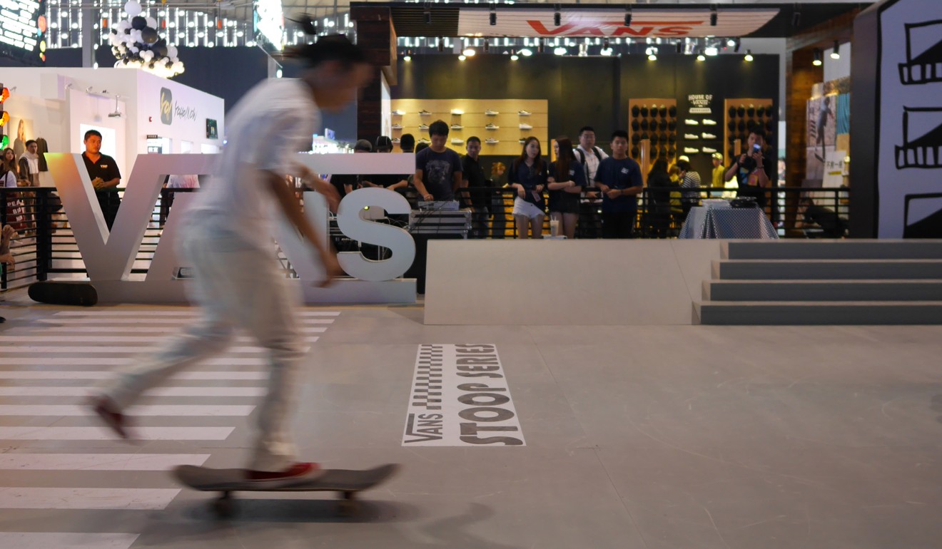 Along with clothes, there were a number of skateboarding demonstrations. Photo: Clay Hales