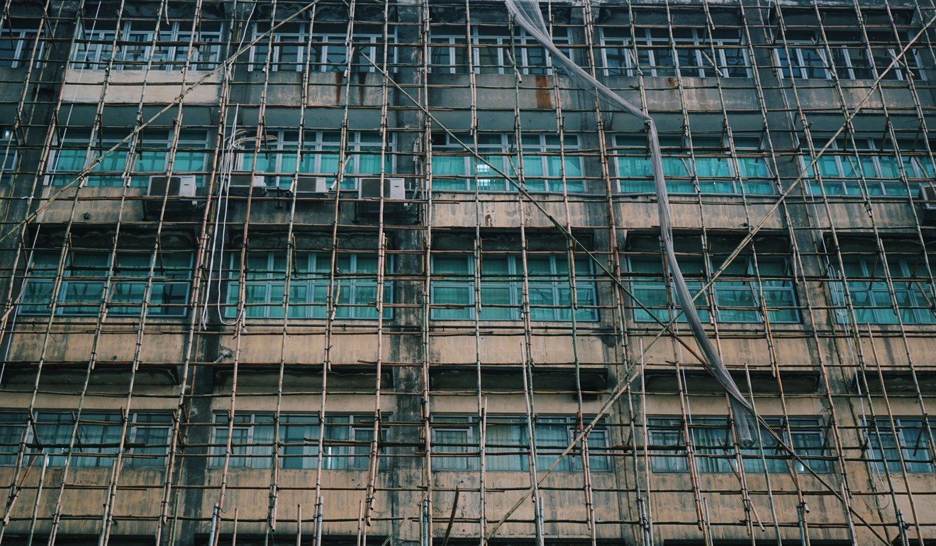 From new apartments to renovated office blocks, bamboo scaffolding can be found across the city. Photo: courtesy of Erth Company