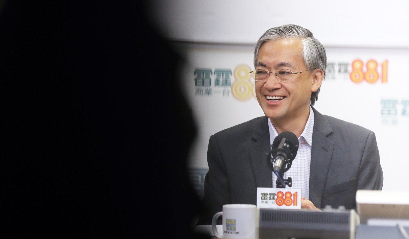 Shun Chi-ming, director of the Hong Kong Observatory, speaks on a radio show on Saturday. Photo: Edward Wong