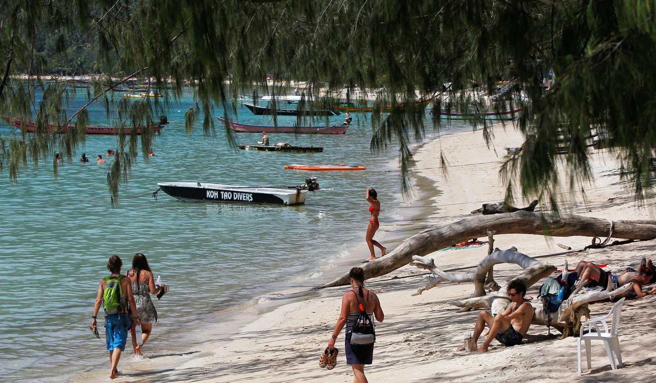 Tourists on the island of Koh Tao, Thailand. Thailand welcomed eight million Chinese tourists last year. File photo