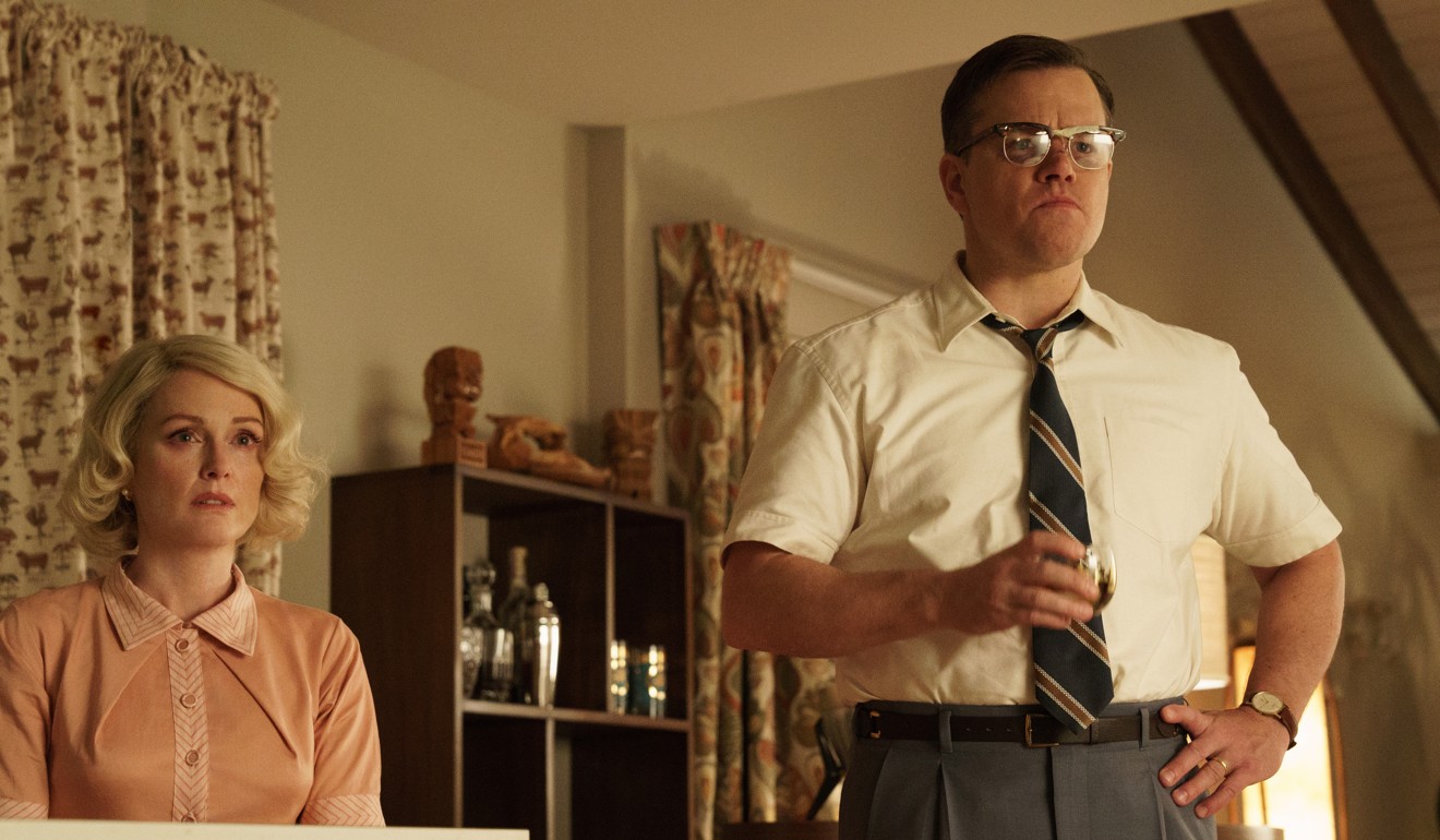 Julianne Moore and Matt Damon in Suburbicon.