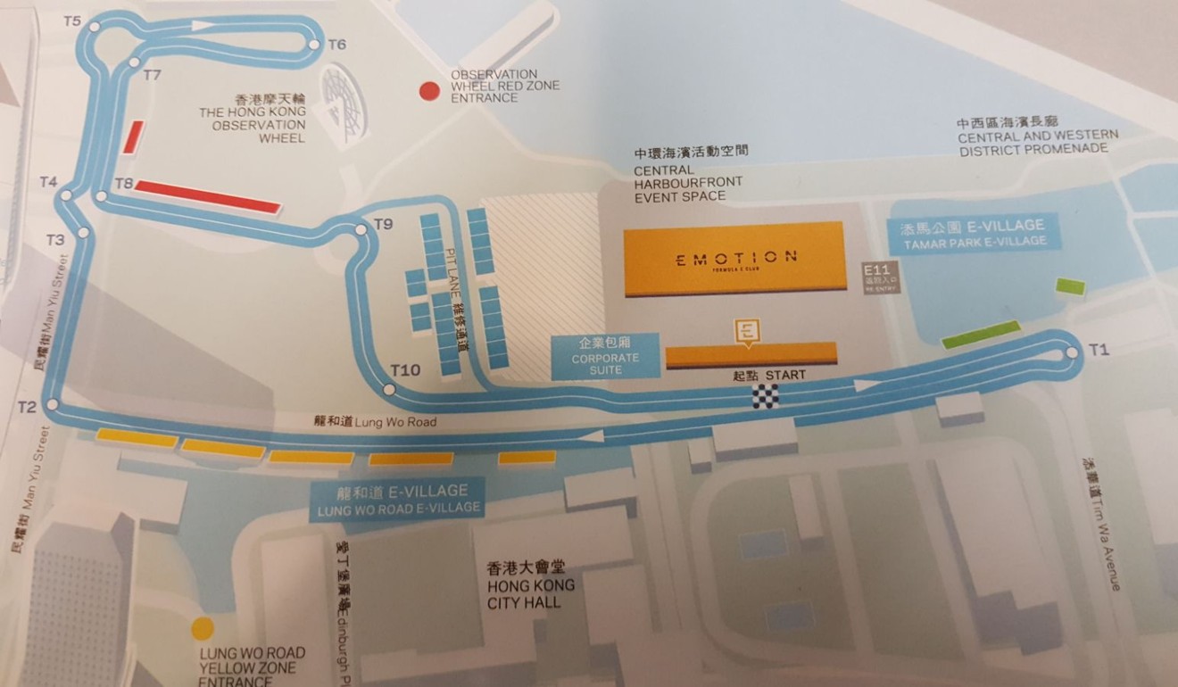 Hong Kong ePrix track layout on the Central Harbourfront. Photo: Unus Alladin