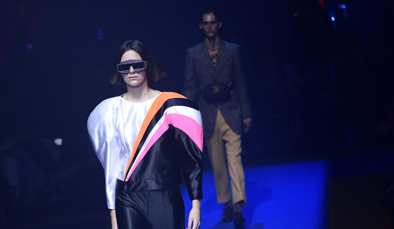 A model displays a creation from the Gucci spring/summer 2018 show at the Milan Fashion Week. Photo: AFP