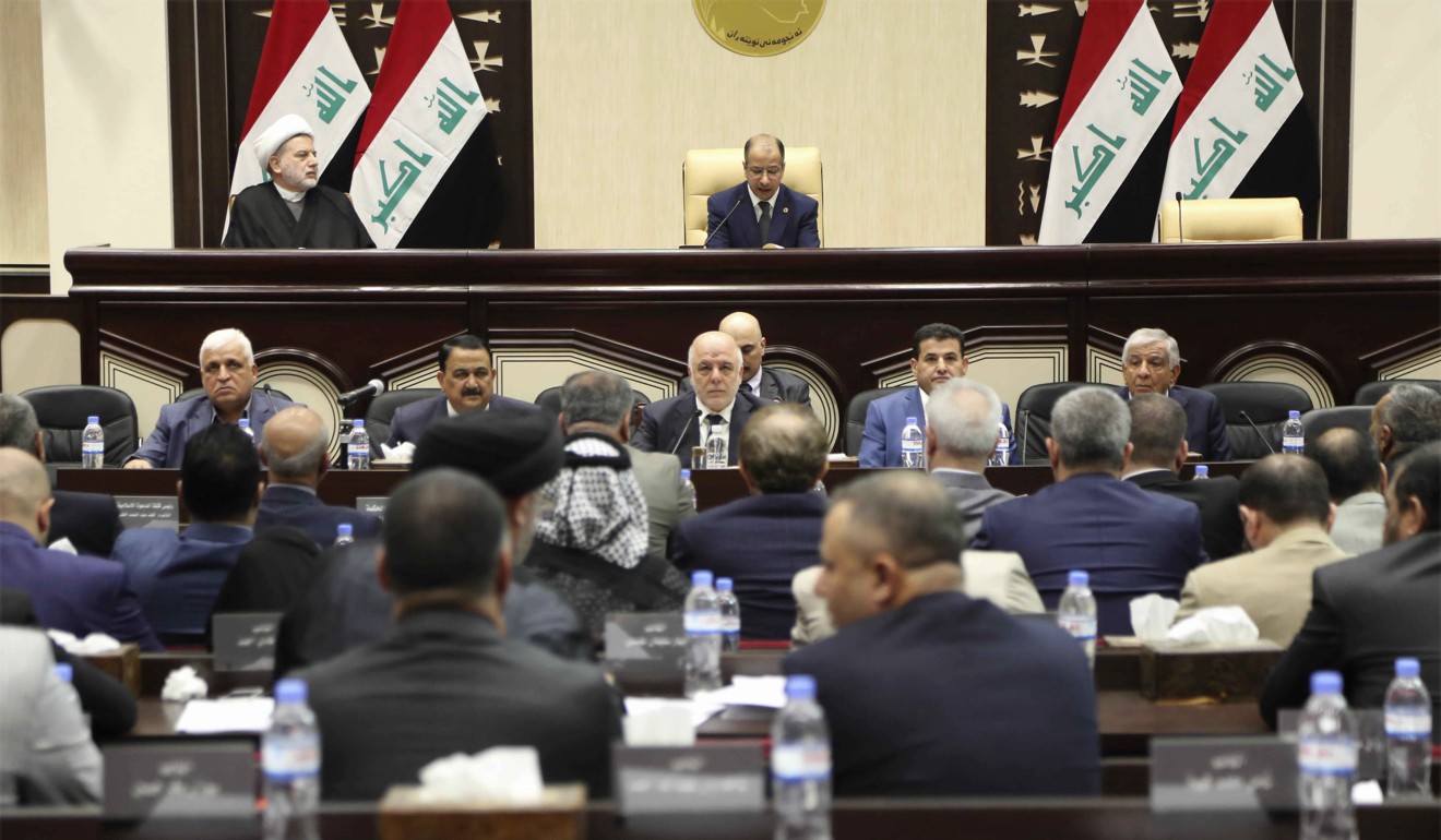 Al-Abadi in Parliament. Photo: AP