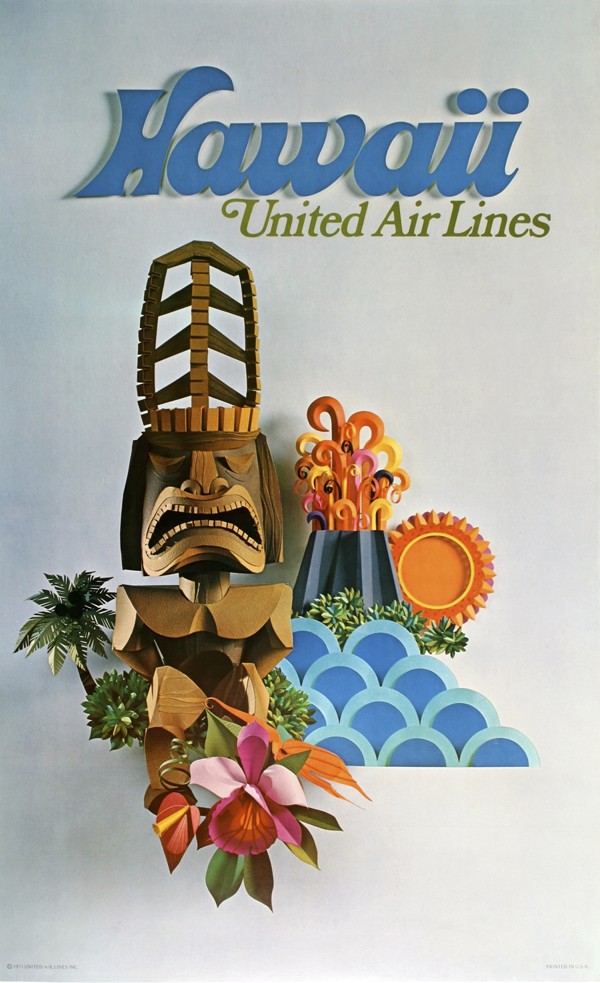 A 1971 poster for United Airlines’ flights to Hawaii.