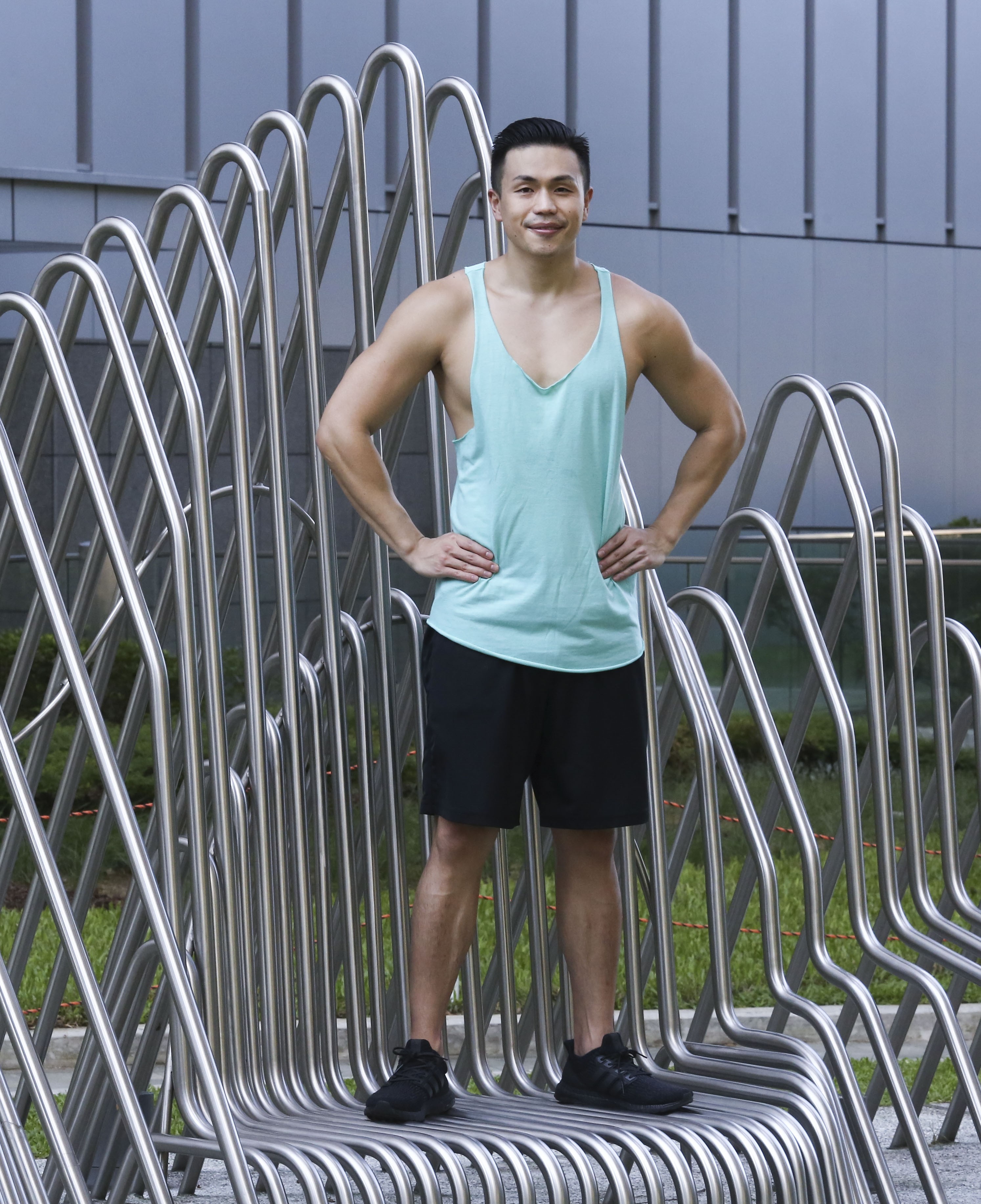 Personal trainer Wesley Lee took up intermittent fasting eight months ago and he has been reaping the benefits since. Photo: Jonathan Wong