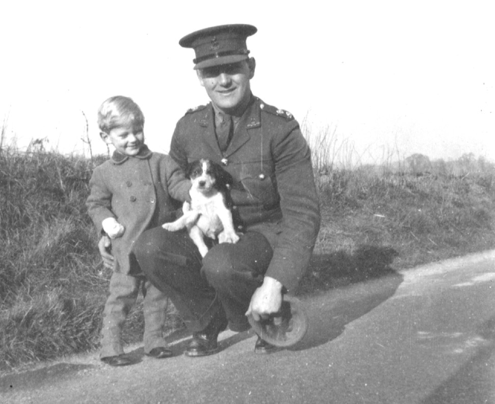 Major Gordon Neve with his son, Richard.