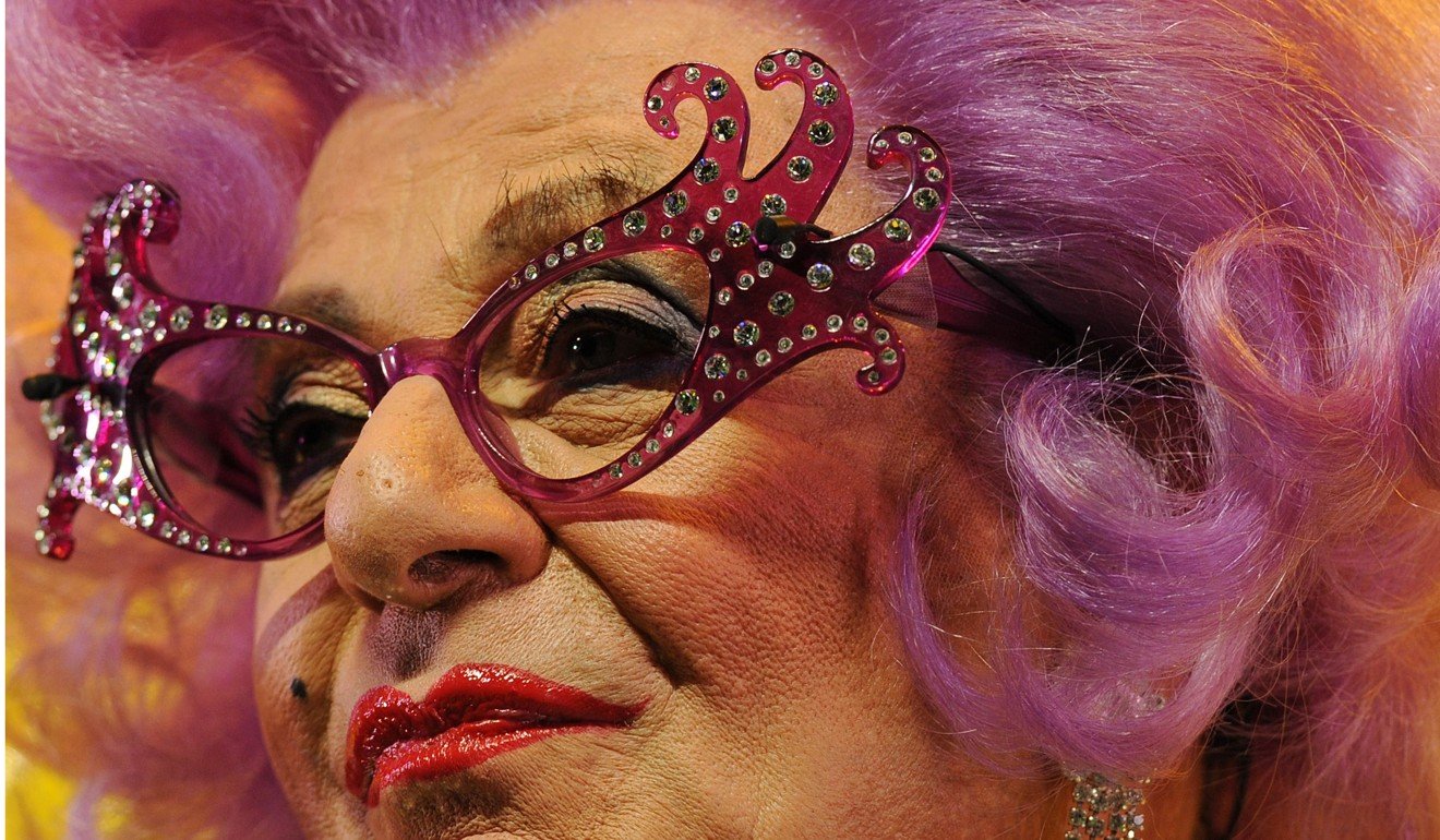 Australian comedian Barry Humphries as the Moonee Ponds legendary housewife 'Dame Edna Everage'. Photo: AFP