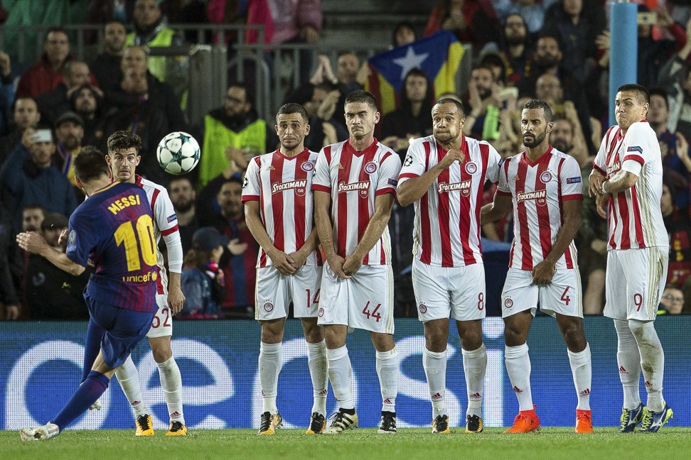 Messi bagged a free-kick. Photo: EPA