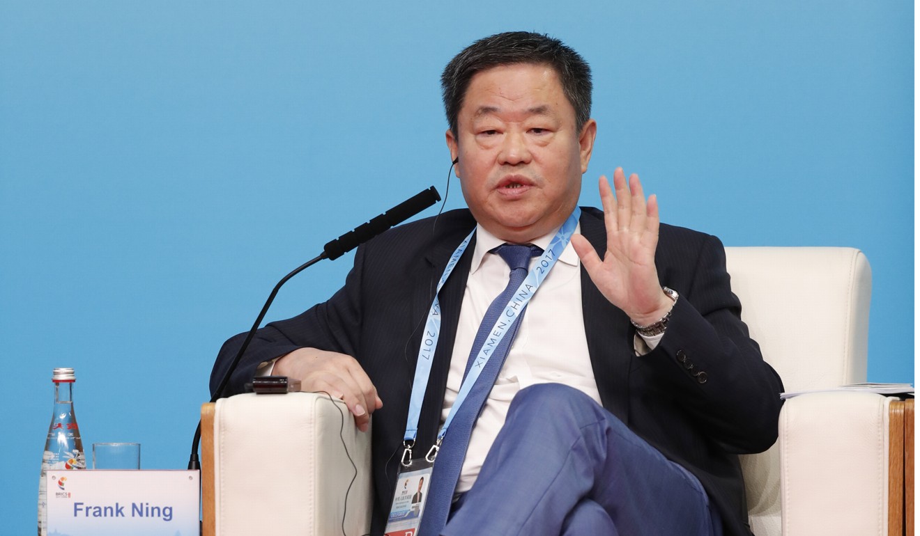 Frank Ning Gaoning, chairman of Sinochem Group, at a panel discussion in Xiamen on September 4, 2017. Photo: Xinhua