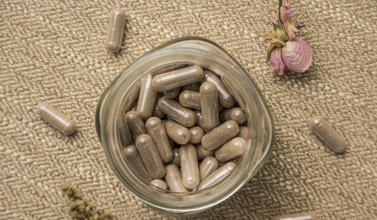 A jar of placenta capsules. Photo: Shutterstock