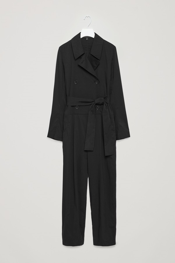 A belted trench jumpsuit by Cos.