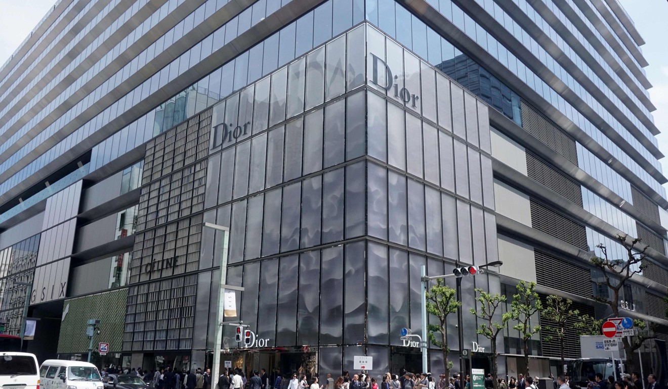 Christian Dior's store in the Ginza shopping district in Tokyo. Photo: AFP/Toru Yamanaka