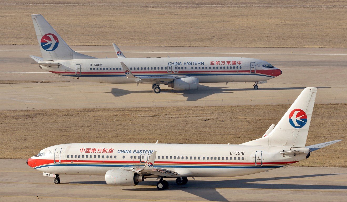 China Eastern Airlines Boeing 737-800 planes are seen at an airport in Taiyuan, Shanxi province. Photo: Reuters