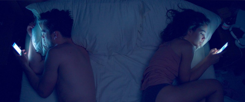 Hoult (left) and Laia Costa in Newness